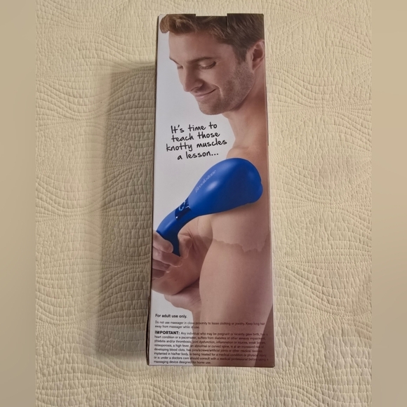 NIB Brookstone Blue Muscle Buddy Percussion Massager - Picture 4 of 5